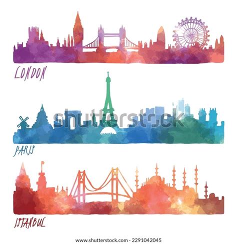 London Skyline Watercolor Background: Over 264 Royalty-Free Licensable ...