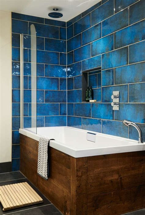 11+ Unique Dark Blue Tile Color Scheme Bathroom Photos | Blue bathroom tile, Bathroom interior ...