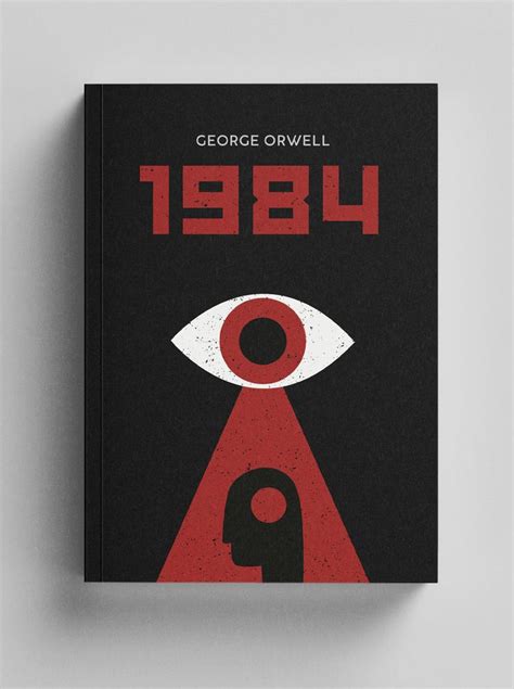 1984 George Orwell | Book cover design inspiration, Graphic design book cover, Minimalist book ...