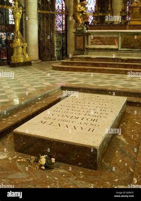 Normandy Caen William the conqueror tomb Stock Photo - Alamy