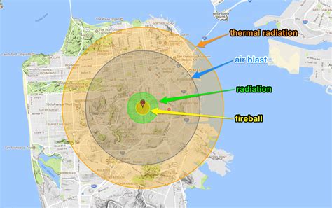 Nuclear explosion map simulates fallout clouds using local weather - Business Insider