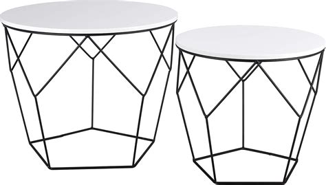 Amazon.com: Ribelli Wooden Side Table Extra Table Storage Table Club Table Black and White ...