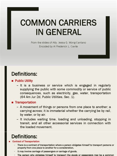 Common Carriers in General | PDF | Common Carrier | Negligence