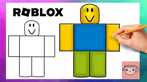 How To Draw Roblox Noob | Easy Step By Step Drawing Tutorial - YouTube