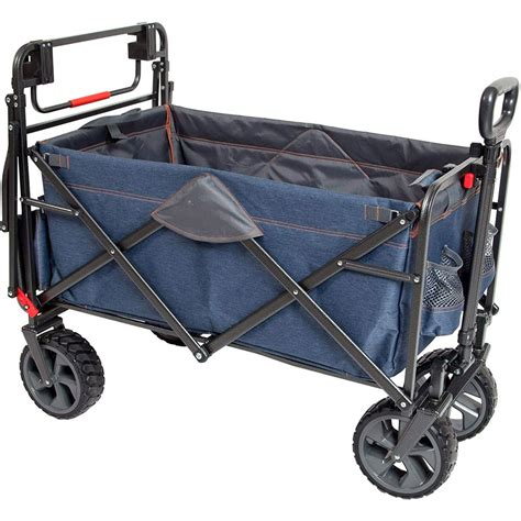 Mac Sports Collapsible Heavy Duty Push Pull Utility Cart Wagon, Blue - Walmart.com - Walmart.com