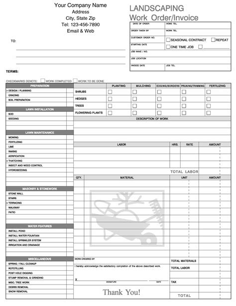 Landscaping Invoice Template | invoice example