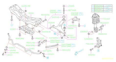 Subaru Impreza Suspension Control Arm Bracket (Right, Front ...