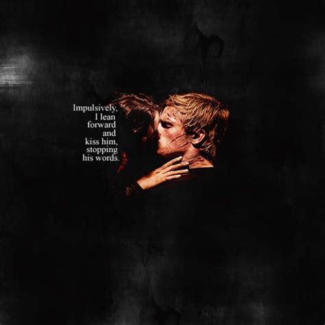 Peeta Mellark and Katniss Everdeen Fan Art: Peeta and Katniss kiss | Hunger games, Hunger games ...