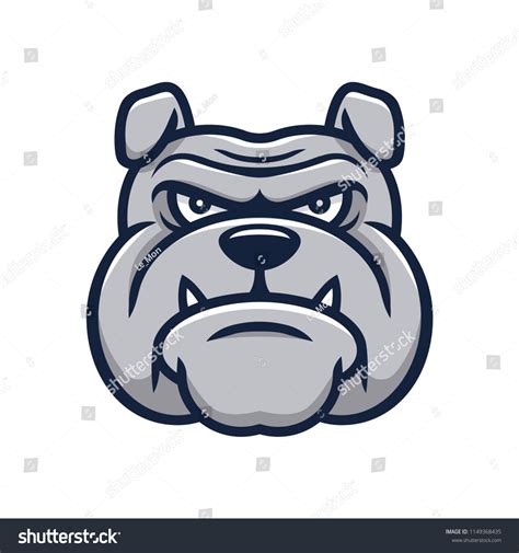 Head Angry Bulldog Mascot Stock Vector (Royalty Free) 1149368435 ...