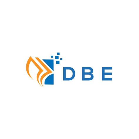 DBE credit repair accounting logo design on white background. DBE creative initials Growth graph ...