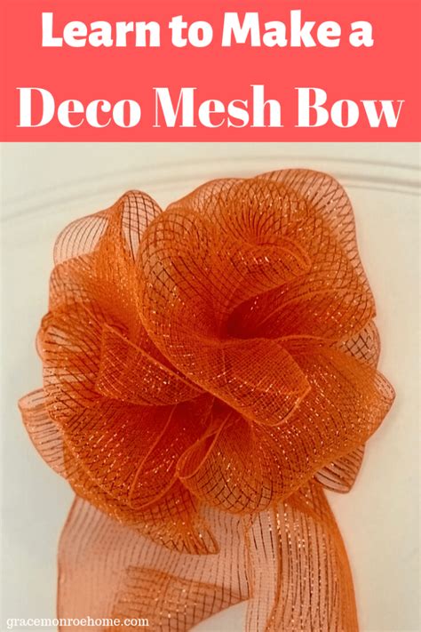 How to Make a Deco Mesh Bow | Deco mesh bows, Mesh bows, Deco mesh ribbon