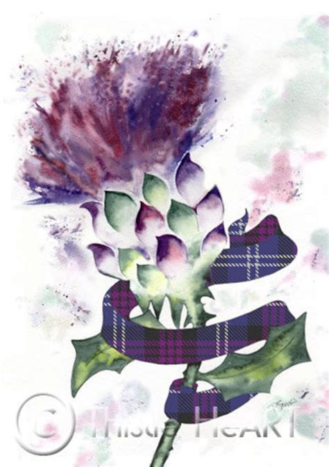 THISTLE and HERITAGE of SCOTLAND Tartan Art Print of Original - Etsy