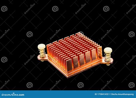 Copper heatsink stock photo. Image of heat, cooper, hardware - 175841432