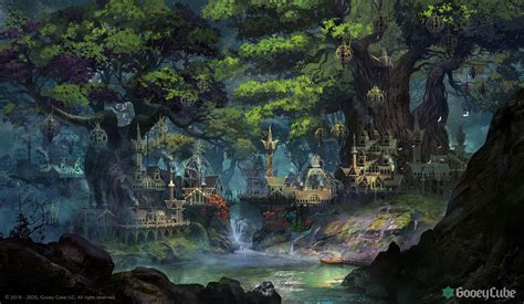 ArtStation - Elven city in forest