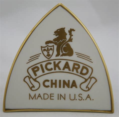 Pickard China Porcelain Authorized Dealer Sign in Gold Trim | patspots