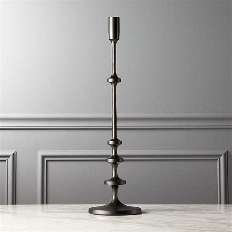 Allis Black Modern Taper Candle Holder Large + Reviews | CB2 Canada