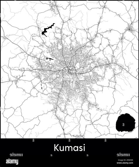 City Map Africa Ghana Kumasi vector illustration Stock Vector Image ...