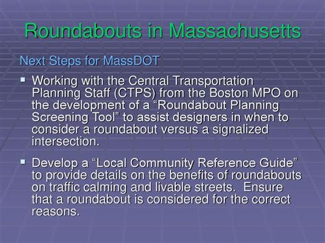 Roundabouts in Massachusetts - ppt download