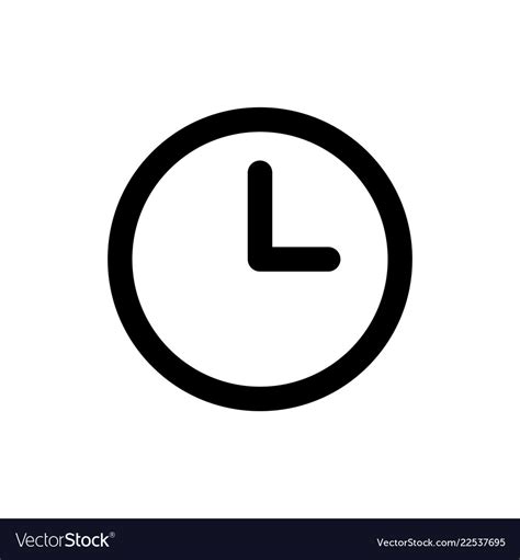 Clock icon time symbol Royalty Free Vector Image