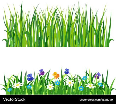 Green grass nature design elements Royalty Free Vector Image