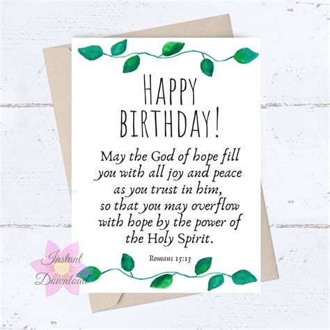 PRINTABLE Birthday Card Religious Happy Birthday Card for Him ...