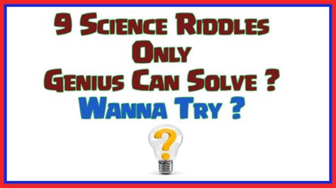 Can You Solve These 9 Science Riddles ? Crazy Easy Science Riddles for ...