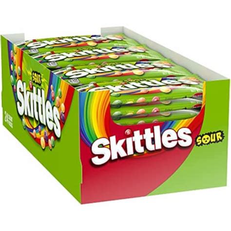 SKITTLES Sour Chewy Candy Bulk Pack, 1.8 oz (24 Full Size Packs), 1 ...