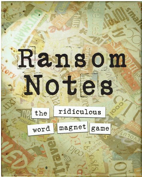 Ransom Notes | Compare Board Game Prices | Board Game Oracle