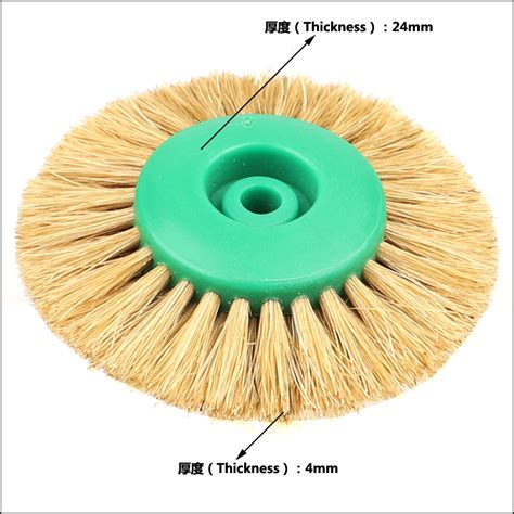 4c Polishing Brush,Green Plastic Center With Sideling White Bristle ...