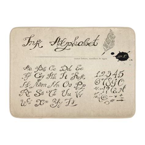 GODPOK Old Signature Hand Drawn Classic Alphabet Letters and Numbers ...