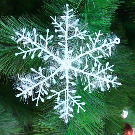 Hot Selling 30pcs/set Christmas Snow flakes White Snowflake Ornaments ...