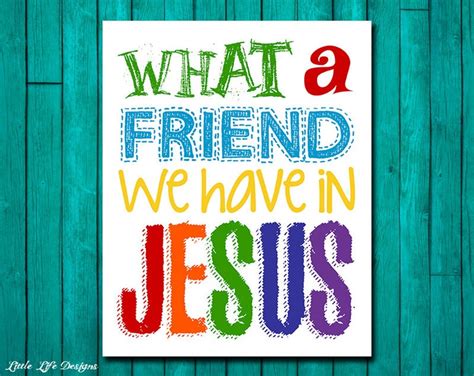 What a friend we have in Jesus. Church Wall Art. Nursery | Etsy