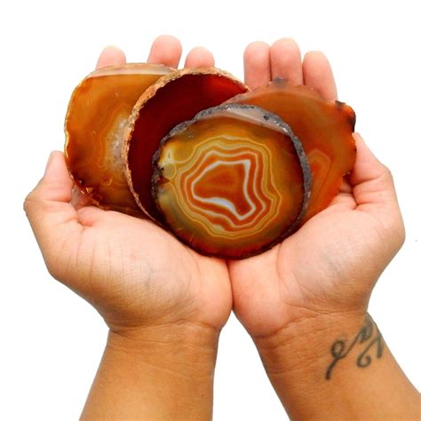 Red Agate Slice - Large Pendant Size - Agate Slices #2 - Great for Jew – Rock Paradise