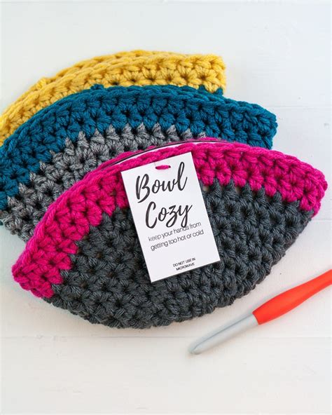 Quick Crochet Bowl Cozy - Winding Road Crochet Cozy Crochet Patterns, Crochet Cozy, Crochet ...