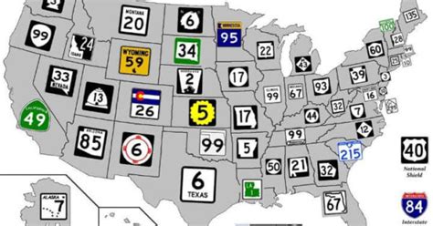 US State Highway Route Marker Shields – Brilliant Maps