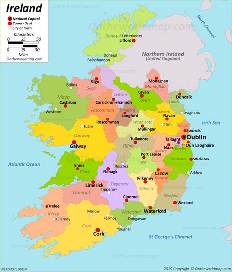 A Map Of Ireland Counties | Map England Counties and Towns