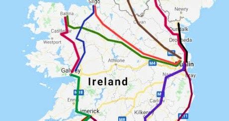 Cork Transport Info: Bus Eireann Expressway services summary map