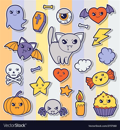 Printable Kawaii Halloween Stickers