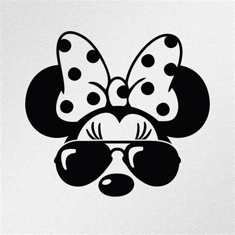 cool minnie | Minnie mouse stickers, Disney silhouettes, Minnie