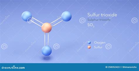 Sulfur Trioxide, Molecular Structures, Sulphur Trioxide, 3d Model, Structural Chemical Formula ...