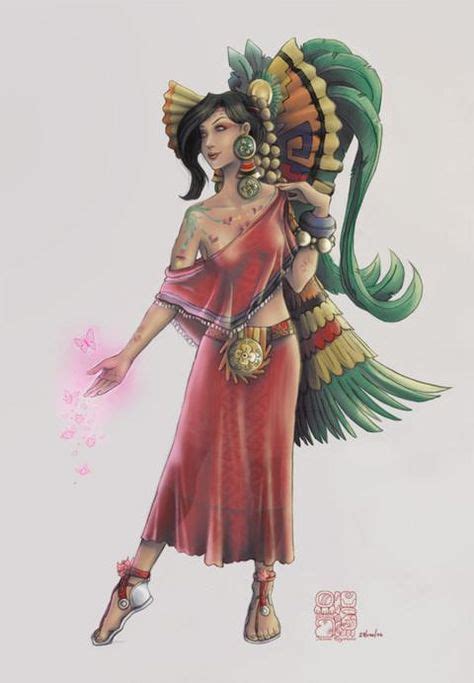 Xochiquetzal | Fae, Goddess, light beings, mystic | Aztec culture, Goddess art, Aztec art