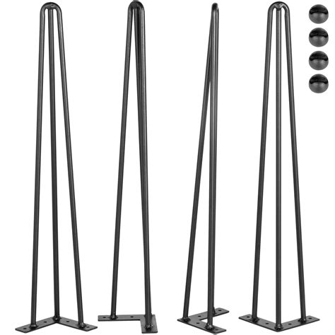 Pipe Decor Industrial Desk Leg Set H End Table Metal Legs - Walmart.com