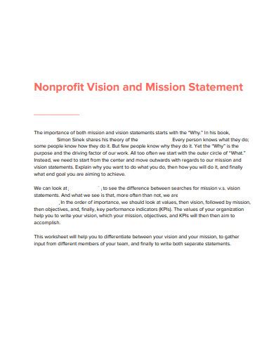 Nonprofit Mission Statement - 18+ Examples, Format, How To Write, Pdf