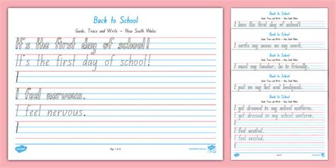 Handwriting | Back to School Worksheets for Year 1 - Twinkl