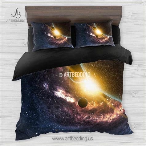 Galaxy bedding, Beautiful space Bedding set, Planets in space Galaxy D ...