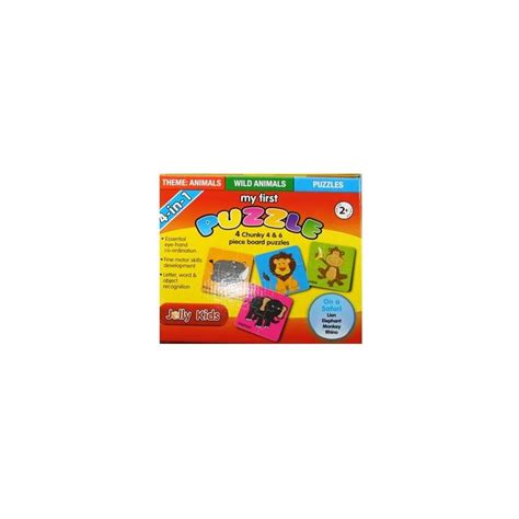 4in1 puzzle - wild animals (4 6pc) | beginner | satoytrade