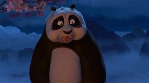 Kung Fu Panda Eating Peaches