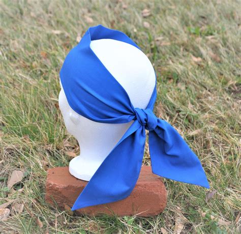 Blue Pirate Head Scarf. Cotton Head Scarf. Pirate Bandana. - Etsy