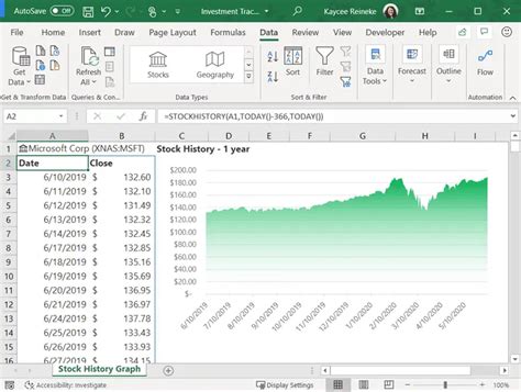 Microsoft Excel Stock History - MSPoweruser