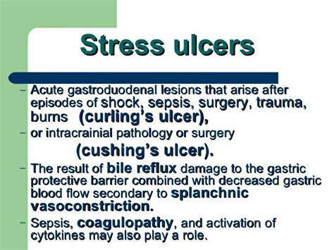 Curling Vs Cushing Ulcer - Pathogenesis Of Diseases Of The Stomach Ppt Video Online Download ...